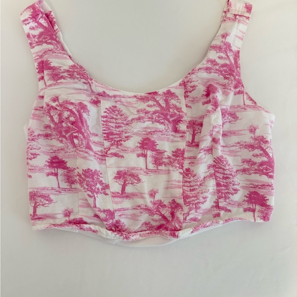 Pink Patterned Women's Top - Picture 2 of 5